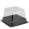 Пластмасова кутия за торта/паста за еднократна употреба 12x12xh8см CN-(181141) - Horecano