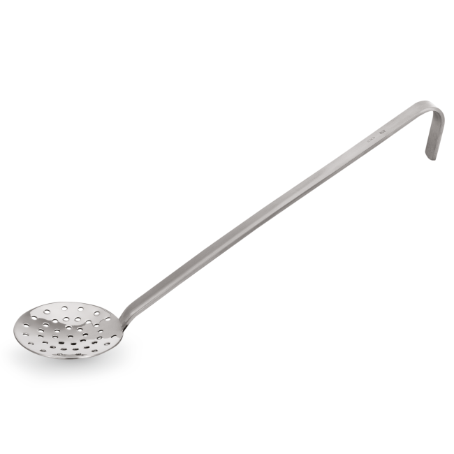 Иноксова решетъчна лъжица, ф8см (дръжка - 28см), Kitchen Tool 2085 - WAS