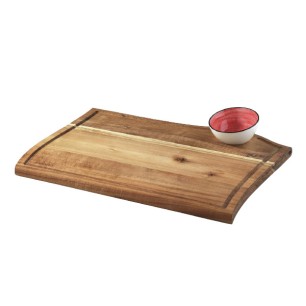 Дървена дъска за стек 38x28x1,8см BONNA-ACACIA-(AKS 03SB)