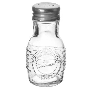 Стъклена солница  с метално капаче OLD FASHIONED- (212855) - Horecano