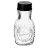Стъклена солница  с метално черно  капаче  OLD FASHIONED-(212855-BL-LF) - Horecano