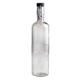 Стъклена бутилка с черен клипс 750мл OLD FASHIONED-(212732-BL-LF) - Horecano