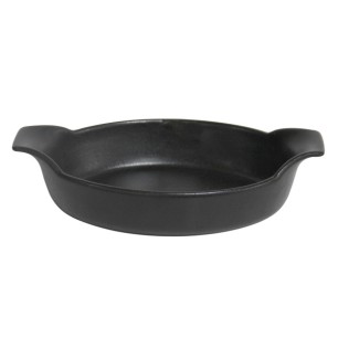 Керамична тавичка овал черна 20x13,5xh5,5см HORECANO- (1478)