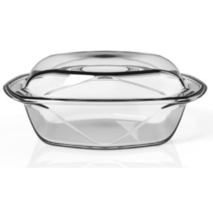Тенджера от огнеупорно стъкло правоъгълна 25x16xh10см  VIDIVI-Chef n Table (68727M - C 1M 4)