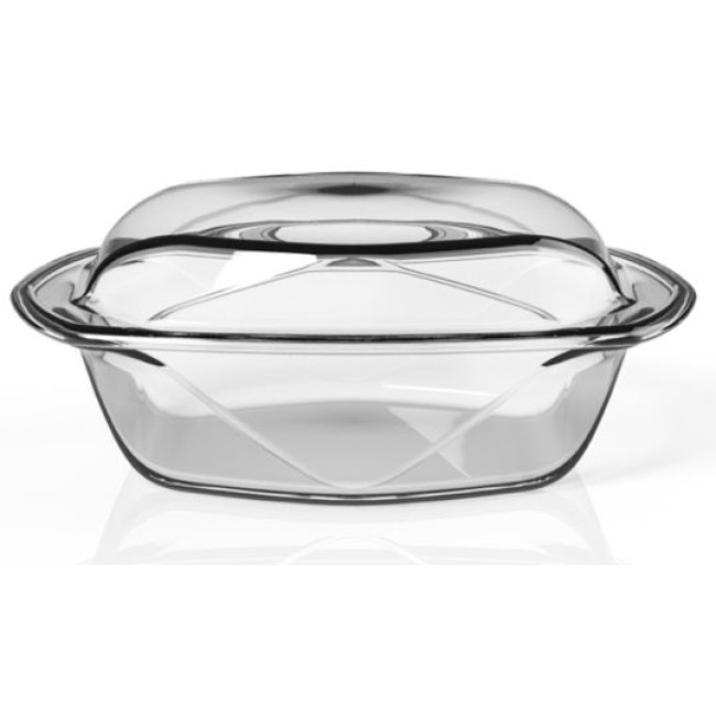Тенджера от огнеупорно стъкло правоъгълна 25x16xh10см  VIDIVI-Chef n Table (68727M - C 1M 4)