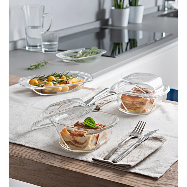 Тенджера от огнеупорно стъкло правоъгълна 17x15x10см VIDIVI-Chef n\'Table (68726M - C 1 M 4)