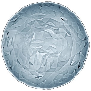 Стъклена чиния 33см "OCEAN BLUE" DIAMOND-(4.31260) - Bormioli Rocco