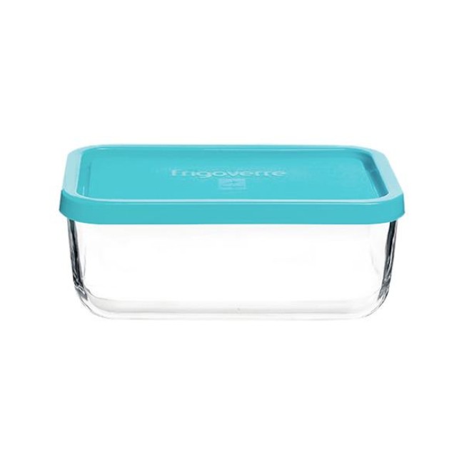 Стъклена правоъгълна кутия с капак 21x13xh8см 1,4л FRIGOVERRE-(3.35160) - Bormioli Rocco