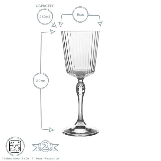 Стъклена чаша за коктейли "COCKTAIL GLASS" 250мл AMERICA \'20s-(1.22129) - Bormioli Rocco