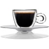 Стъклена двустенна чаша с метална чинийка 165мл DRINK&DESIGN-(10086/01) - Luigi Bormioli