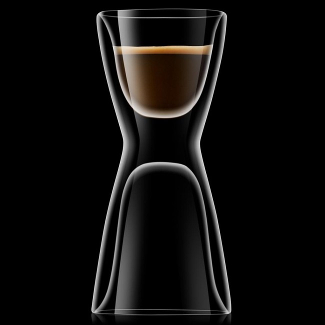 Стъклена двустенна чаша ESPRESSO&WATER "UNICO" 65мл/100мл h8см DRINK&DESIGN-(12811/01) (RM 510) - Luigi Bormioli