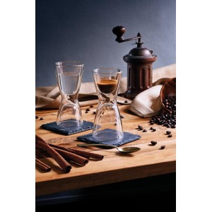 Стъклена двустенна чаша ESPRESSO&WATER "UNICO" 65мл/100мл h8см DRINK&DESIGN-(12811/01) (RM 510) - Luigi Bormioli