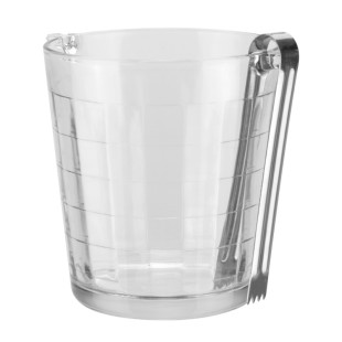 Стъклен съд за лед с щипка КАРАТ ф12xh13,5см BARWARE-(HC-1195) (JHВТ-3С/BH1) - Horecano