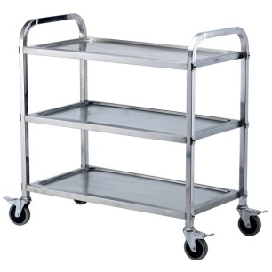 Метална количка 3 нива голяма 85x45x89cм до 100кг (15/16кг на етаж) 079B(L) GX - Horecano