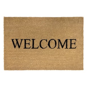Изтривалка с надпис "WELCOME", 60x90см, бежова (CR-4748B) - Horecano