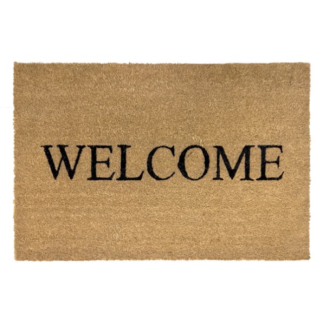 Изтривалка с надпис "WELCOME", 60x90см, бежова (CR-4748B) - Horecano