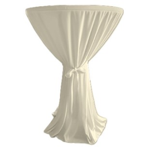 Текстилна покривка за коктейлна маса ф80x110см IVORY (HC-16139) - Horecano