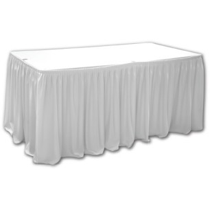 Драперия за маса 244x76xh76см бяла L6,40м (HC-16216) - Horecano