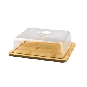 Бамбукова правоъгълна дъска за сервиране с капак 24,5x19xh7,4см FAIA (CA106M) - Horecano