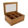 Бамбукова кутия за чай с  6 секции 16,2x24,1x9,3см  (A2151) - Horecano