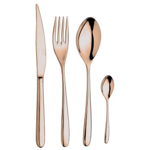 Лъжица основна NOVECENTO-PINK GOLD-(51224010 / 62224010) - INOXRIV