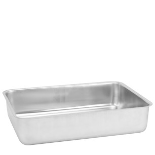 Иноксова тава дълбока с дръжки 36x25xh8см INOXRIV-PROFI PRIME-(53106220)