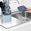 Пластмасова поставка за прибори 13x13,5xh23см антрацит/сиво HOME-(50840) - Horecano