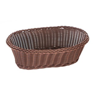 Панер водоустойчив  PVC елипса кафяв голям 28x17x9см (VH05B) - Horecano