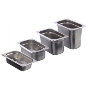 Иноксов гастронорм 1/4 GN h65мм 265х162мм 14/1 GF-(GF-14065) - Horecano