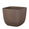 Пластмасова саксия, квадратна, №3, 15x15xh13см, 1,8л, terra HOME-(G-383-T) - Horecano
