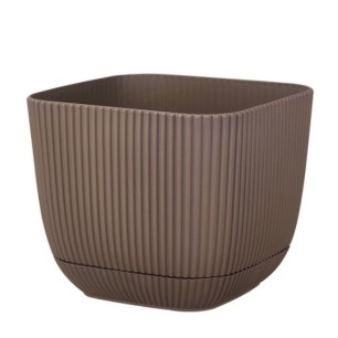 Пластмасова саксия, квадратна, №3, 15x15xh13см, 1,8л, terra HOME-(G-383-T) - Horecano