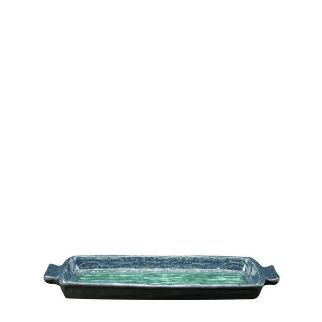 Меламиново плато правоъгълно с дръжки 35x14см ALANI BLUE BUFFET-(HC-28118) - Horecano