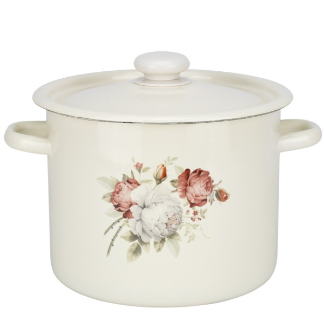 Емайлирана тенджера 5,5L "Rose Amazing Flower" Н-(I1617/2milroAF)