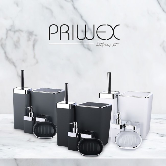 Комплект за баня "PRIWEX" от 5 части черен TZ-558 - Titiz