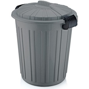 Пластмасов кош за отпадъци N-5 -73л. 45x52см. сив (CK-420) - Irak Plastik