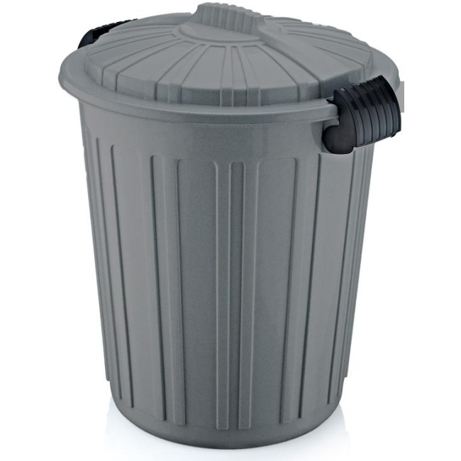 Пластмасов кош за отпадъци N-5 -73л. 45x52см. сив (CK-420) - Irak Plastik