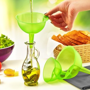 Комплект пластмасови фунии 3 броя различни цветове (HU-335) - Irak Plastik