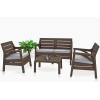 Градински сет "MIAMI", 4 части, кафяв, ИП-(HK-800) - Irak Plastik