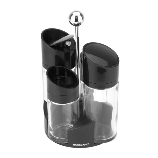 Оливерник от 4 части на черна пластмасова стойка HELLA-BLACK-(87772000) - Horecano