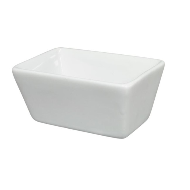 Порцеланова сосиера правоъгълна 8,5x5см 3.5" (4073)ZD - Китайски порцелан