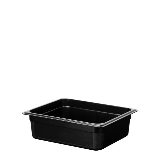 Полипропиленов контейнер черен 1/2-100 32,5x26,5x10см 5,9л PP-(GNPP-12100/B) - Plast Port