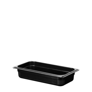 Полипропиленов контейнер черен 1/3-65 32,5x17,6x6,5см 2,4л PP-(GNPP-1365/B) - Plast Port