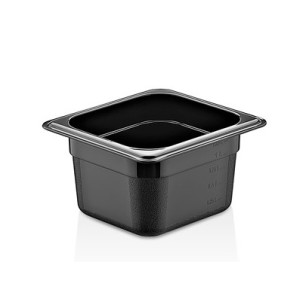 Полипропиленов контейнер черен 1/6-150 17,6x16,2x15см  2,2л  PP-(GNPP-16150/B) - Plast Port