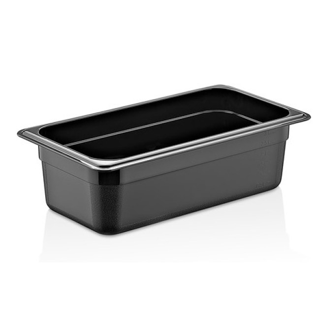 Полипропиленов контейнер черен 1/9-150 17,6x10,8x15см 1,27л  PP-(GNPP-19150/B) - Plast Port