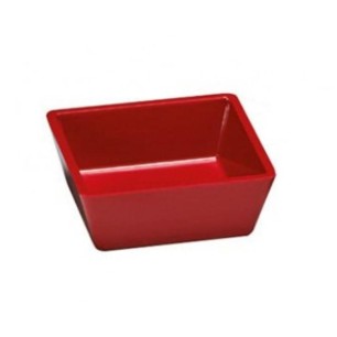 Меламинов рамекин квадратен 9x9x3,5см червен (K-6006) - Alkan
