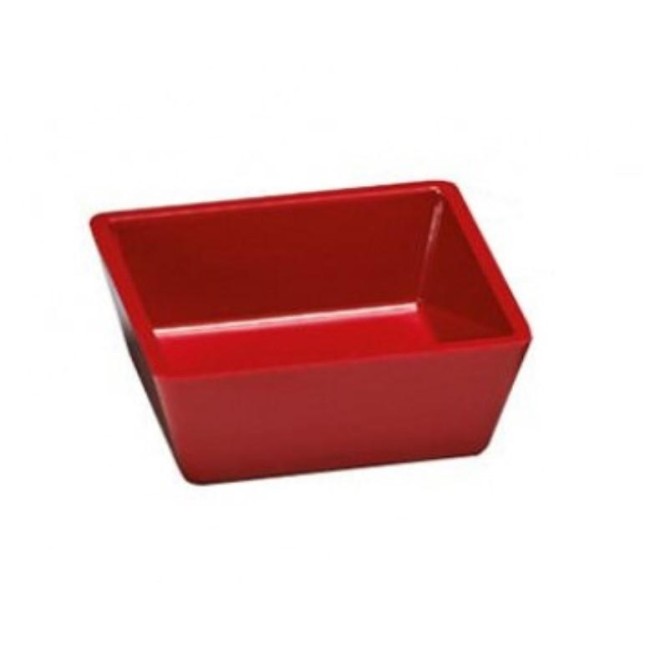Меламинов рамекин квадратен 9x9x3,5см червен (K-6006) - Alkan
