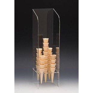 Акрилна стойка за фунийки за сладолед 14x14x49см (ZCP 595)AN - Alkan