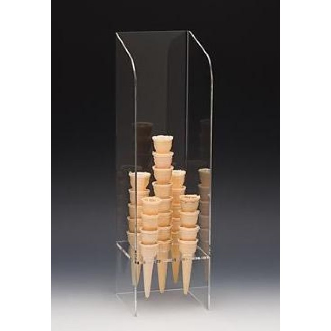 Акрилна стойка за фунийки за сладолед 14x14x49см (ZCP 595)AN - Alkan