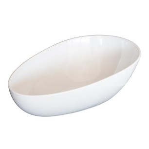 Меламинова купа яйце скосена бяла 36x24xh8-14см (K-2047)AN - Alkan 
