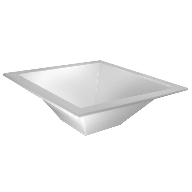 Поликарбонатна купа квадратна 44,5x44,5x15,5см. - бяла (ZCP 471-2)AN - Alkan